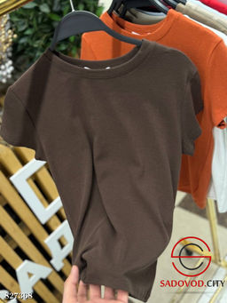 Футболка женская однотонная