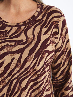 Bisiklet Yaka Desenli Kad?n Bluz