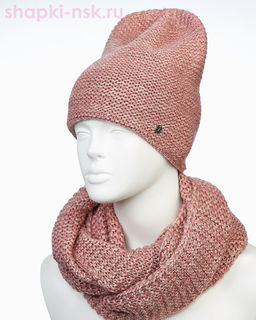 55335-1 Комплект женский (колпак+снуд) (56-58) - Static фото 23