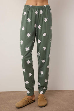 Trendyolmilla Cok Renkli %100 Pamuklu Y?ld?z Desenli Orme Pijama Tak?m? THMAW21PT0241  фото 15