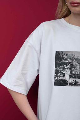 Футболка оверсайз унисекс " Эрвий" белый