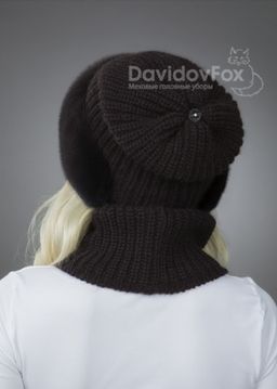 Комплект Ника норка трикотаж блэк манишка