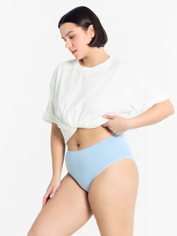 Цена за 2 штуки! Трусы женские макси голубые в полоску полоска на голубом1 412075 - Mark formelle фото 3