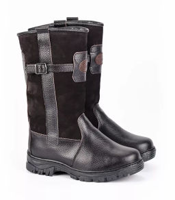 Сапоги Монголки натуральная кожа высокие коричневые, литая подошва