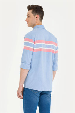 U. S. Polo Assn Мужская синяя рубашка с длинным рукавом - U.s. polo assn фото 12