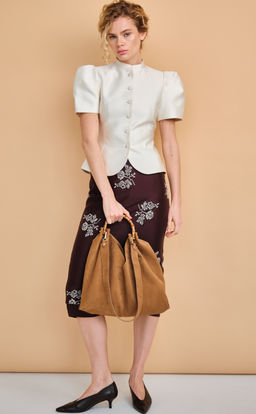 Замшевая сумка Bamboo DBR 30990 светло-коричневый  фото 3