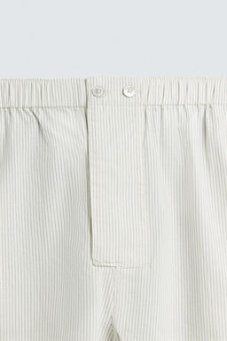 COTTON-HEMP STRIPED BERMUDA SHORTS - Zara фото 17