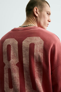 WASHED CONTRAST PRINT SWEATSHIRT - Zara фото 14
