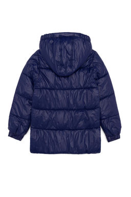 Синее пальто с капюшоном для мальчика - U.s. polo assn фото 5