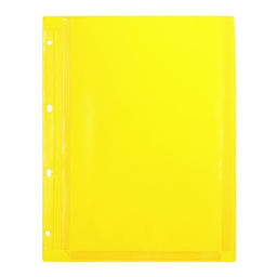 Файл-вкладыш А4.180 мкм, Calligrata TOP, ПВХ, с расширением, матовый, вертикальный, 5 штук, дынно-желтый