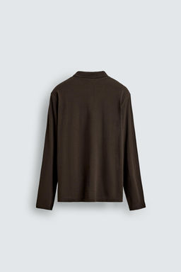 POLO REGULAR FIT ESTRUCTURA ALGOD?N / Marr?n - Zara фото 9