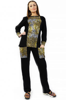 Арт. 4221 Пижама с брюками 48-54 (4 шт) Цвет:ассорти