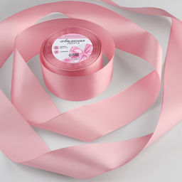 Лента атласная, 50 мм, 23±1 м, жемчужно-розовая