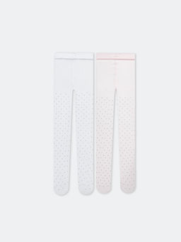 Desenli K?z ?ocuk ?nce K?lotlu ?orap 2li