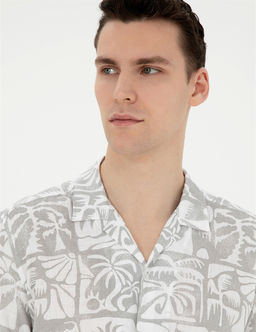 Gri Comfort Fit K_sa Kollu G_mlek - Pierre cardin фото 2