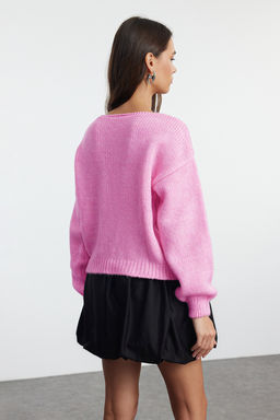 Pudra Gul Detayl? Triko Yumusak Dokulu H?rka TWOAW25HI00242