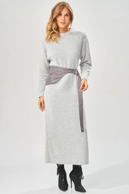 Платье LAIKONY 573 серый зигзаг
