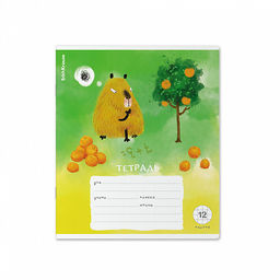 Цена за 10 шт. Тетрадь школьная ученическая ErichKrause Capybara Travel, 12 листов, клетка, выборочный УФ-лак+конгрев (в плёнке по 10 шт.)_MIX-PACK  фото 5