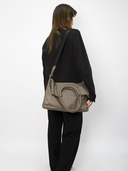 LACCOMA сумка Y1475-темно-бежевый натуральная кожа полиэстр  фото 8