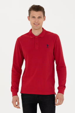 U. S. Polo Assn / Мужской красный базовый свитшот - U.s. polo assn фото 8