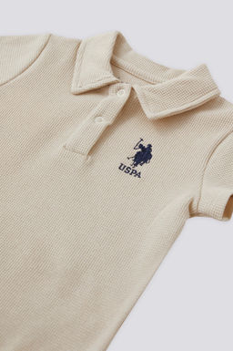 Бежевый комбинезон для мальчика, комплект из 2 шт. Неожиданная скидка в корзине - U.s. polo assn фото 3
