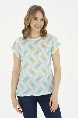 Женская мятная футболка