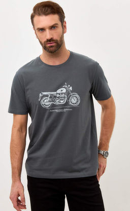 Футболка мужская с принтом F011-06-30 тёмно-серая - Fine joyce фото 6