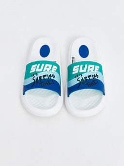 Tek Bantl? Bask?l? Erkek ?ocuk Terlik - Waikiki фото 3