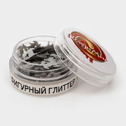 Глиттер пищевой фигурный олени серебряные - Кондимир фото 3