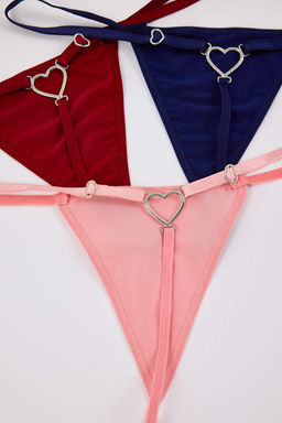 Siyah-Beyaz-K?rm?z? 3lu Kalp Aksesuarl? Fantezi String Orme Kulot THMAW26KU00033 - Trendyolmilla фото 6