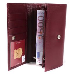 Портмоне женское Premier-DM-1 н/к, 6 отд, 4 карм, бордо сафьян (582) 205350  фото 3