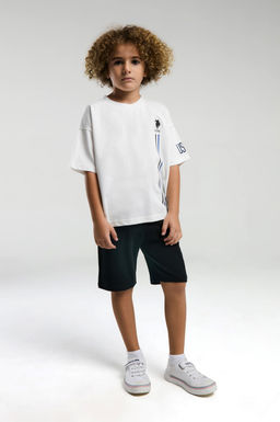 Erkek _ocuk Beyaz Pijama Tak_m_ Sepette S_rpriz _ndirim