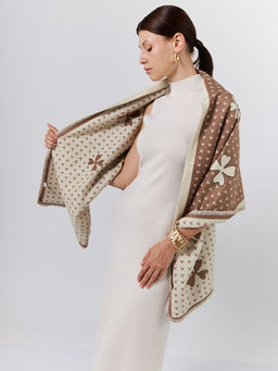 в СОСТАВЕ ШЕРСТЬ и КАШЕМИР Большой, мягкий, теплый однотонный двусторонний палантин. - Tantino фото 2