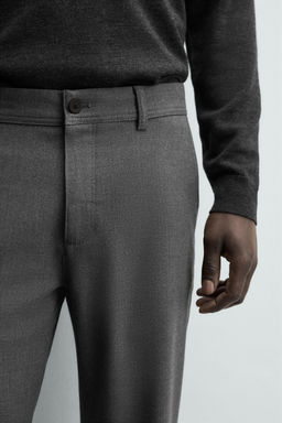 PANTAL?N CHINO ESTRUCTURA CONFORT / Gris / Natural - Zara фото 14