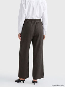 Beli Lastikli Wideleg Kad?n Jean Pantolon