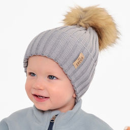 Шапка детская MINAKU, серая, размер 44-46