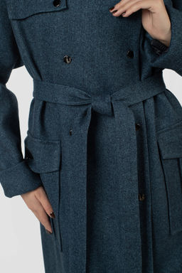 01-12128 Пальто женское демисезонное (пояс) - El podio фото 6