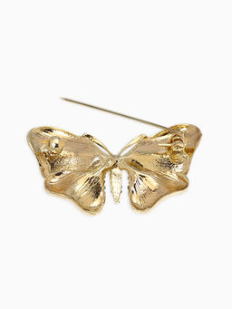Брошь "Бабочка", глянцевая, цвет синий в золоте
