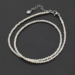 Бусы из жемчуга шарик 2мм цвет белый, 40см Радуга камня