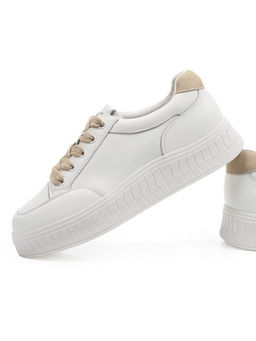 03-A338-5 WHITE Полуботинки спортивные женские (натуральная кожа)