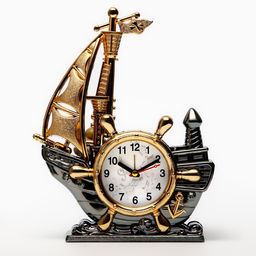 Часы настольные будильник «Корабль», 18×24.5×6.8 см