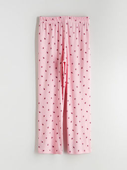 Beli Lastikli ?i?ekli Kad?n Pijama Alt