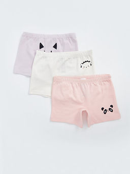 Bask?l? K?z ?ocuk Boxer 3l?