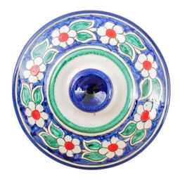 Сахарница узбекская Риштанская Керамика «Цветы», 250 мл, синяя