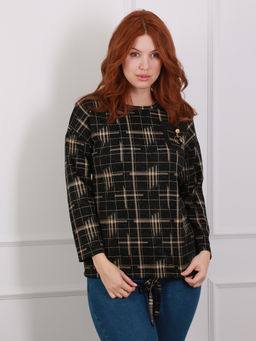 Блузка осенняя больших размеров - Almond фото 5