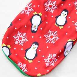 Майка для собаки "Новогодний БУМ-Веселые Пингвины" размер L (45*35см) Ultramarine