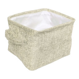 Коробка для хранения вещей с ручками "ВЕСТА", цвет слоновая кость, 38*26*21см