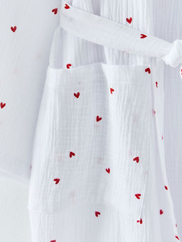 Халат женский белый с принтом в сердечко - Mark formelle фото 7