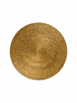 Салфетка сервировочная D35 золотой бисер