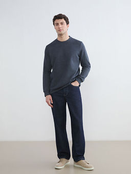 Bisiklet Yaka Erkek Sweatshirt